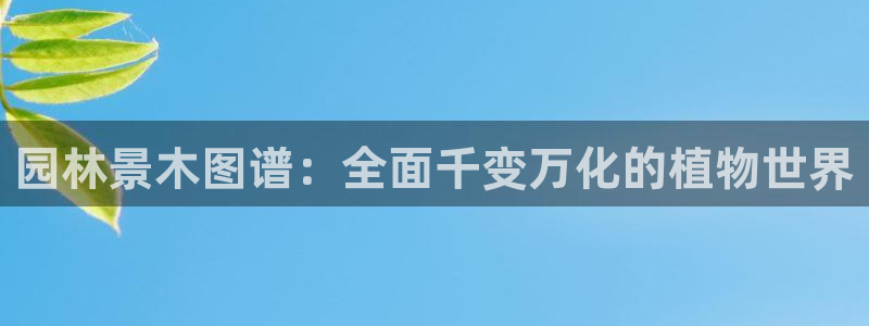 认准新宝gg：园林景木图谱：全面千变万化的植物世界